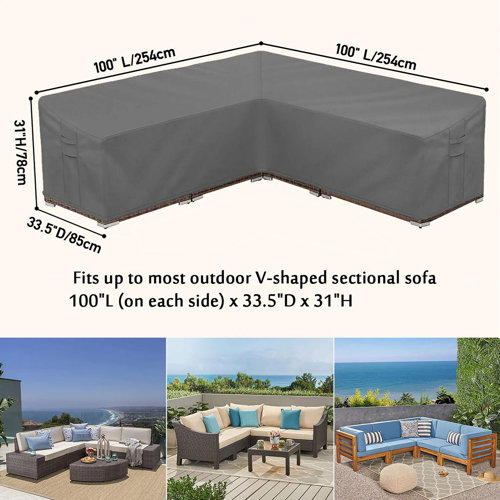 Arlmont & Co. Outdoor Patio Sectional Cover Wayfair